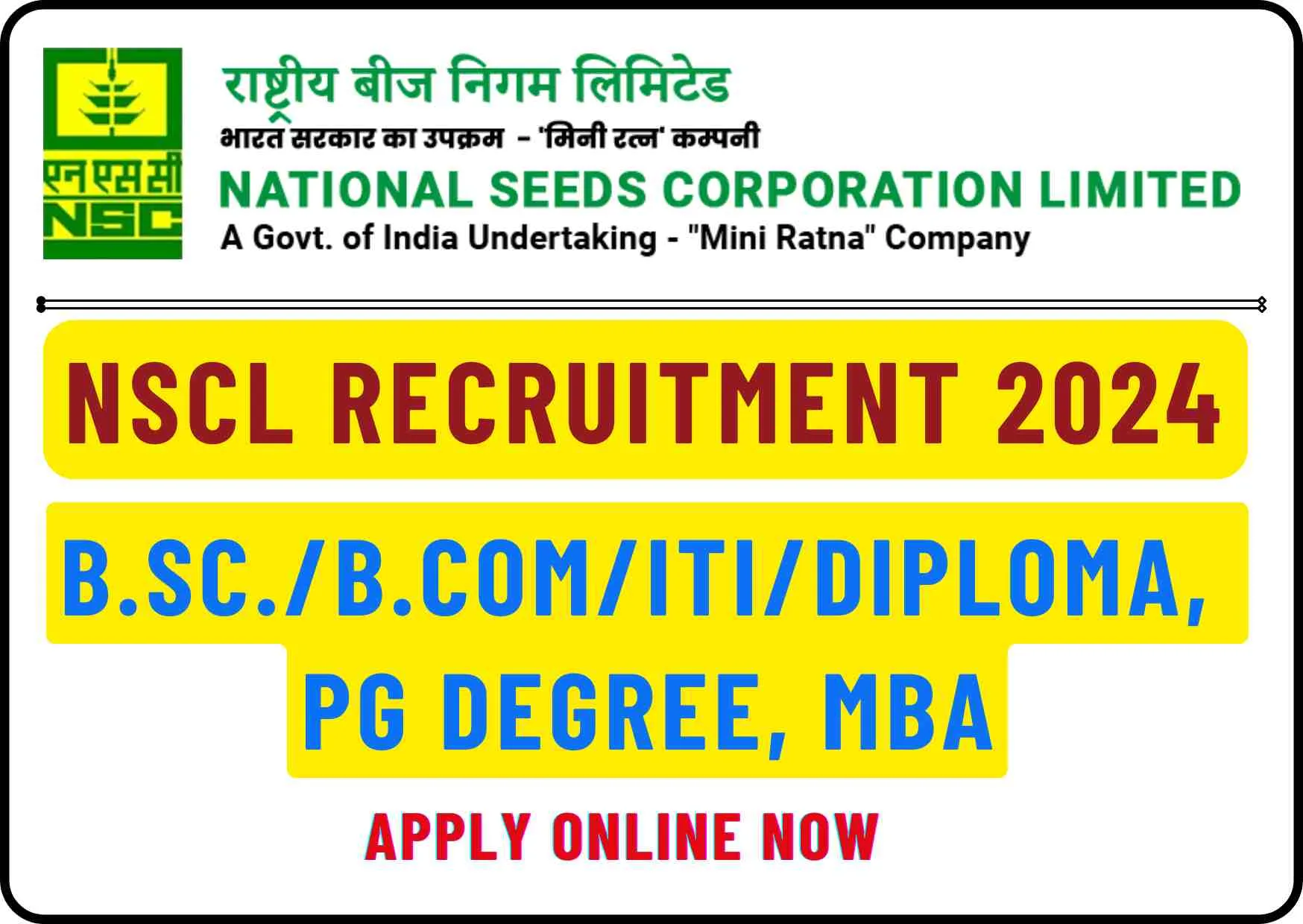 NSCL Recruitment