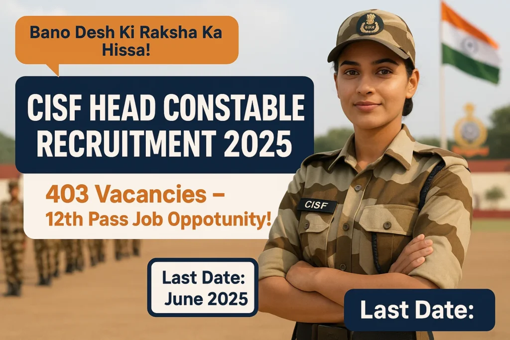 CISF Head Constable Recruitment 2025