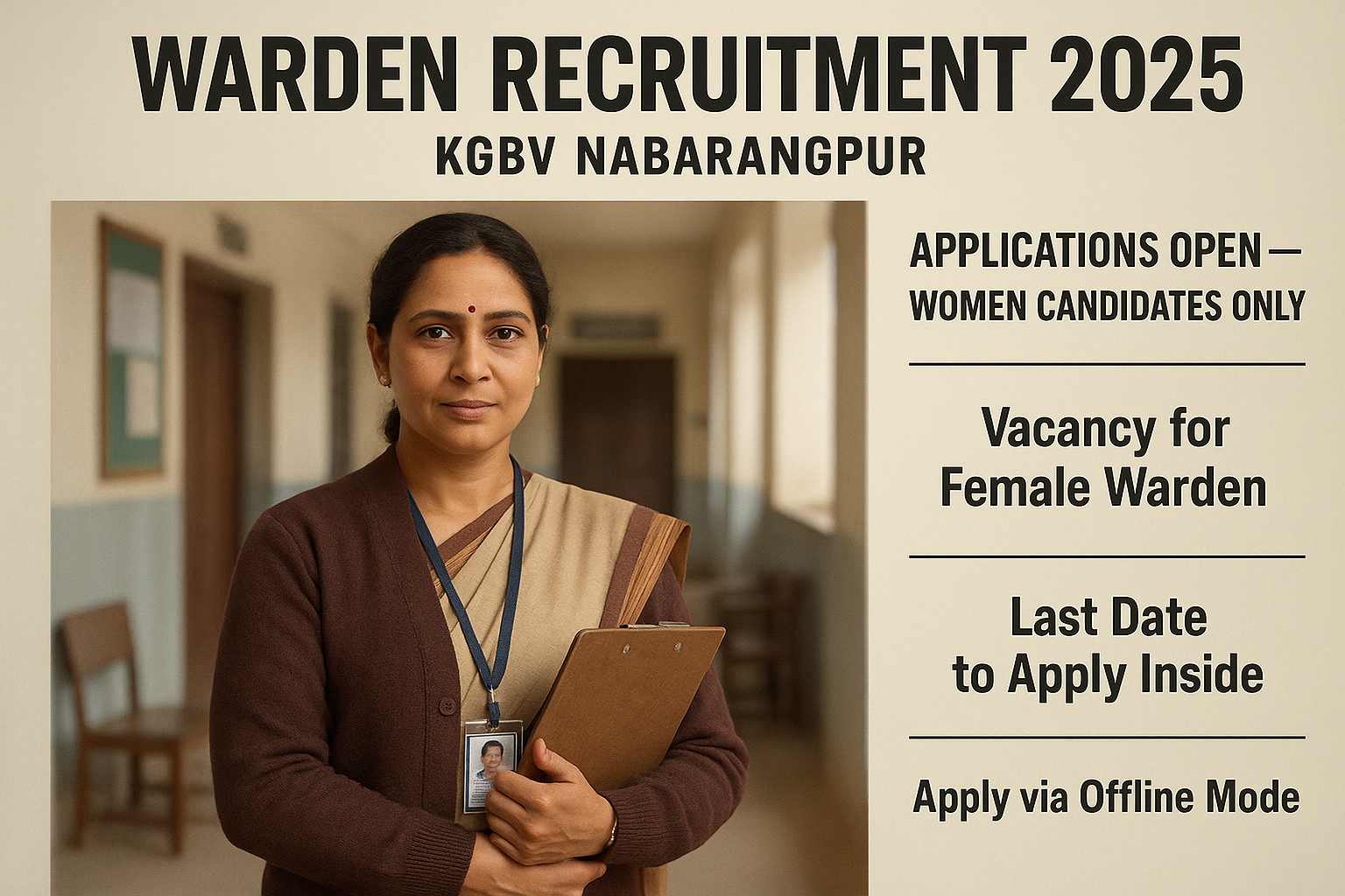 Warden Recruitment KGBV Nabarangpur