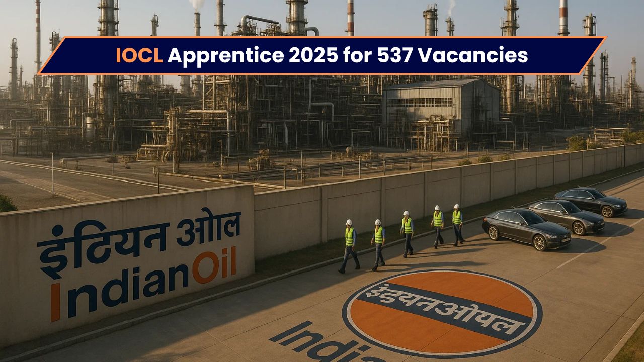 IOCL Apprentice 2025 for 537 Vacancies
