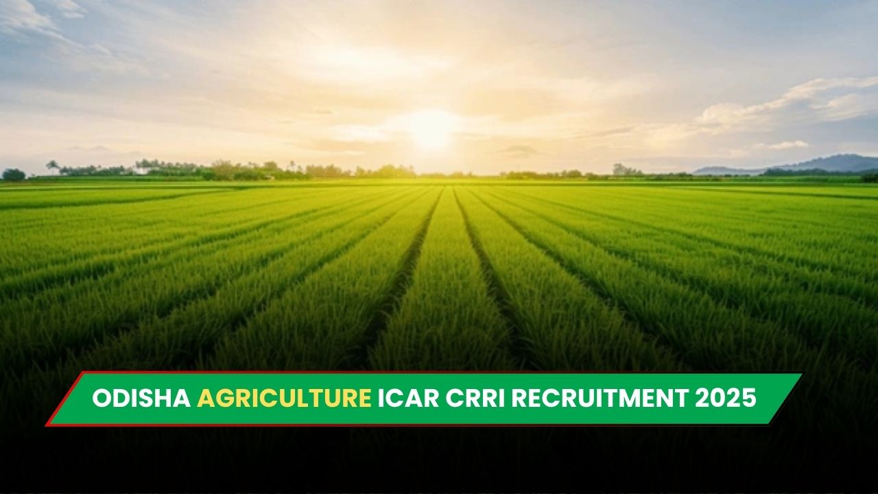 Odisha Agriculture ICAR CRRI Recruitment 2025